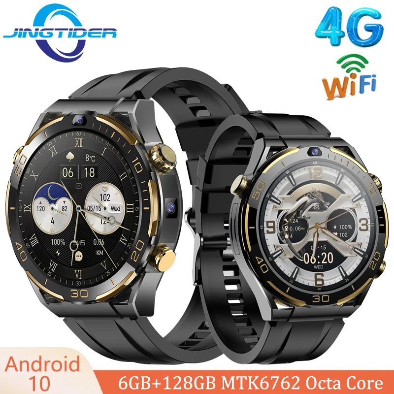 JT7 4G LTE Android 10 Smart Watch Men MTK6762 Octa Core 1.508
