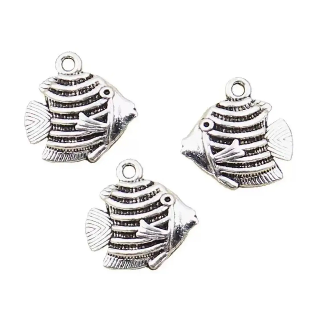 

10 шт. 18 мм подвески с милыми рыбками для изготовления ювелирных изделий из сплава металла HWZ0070