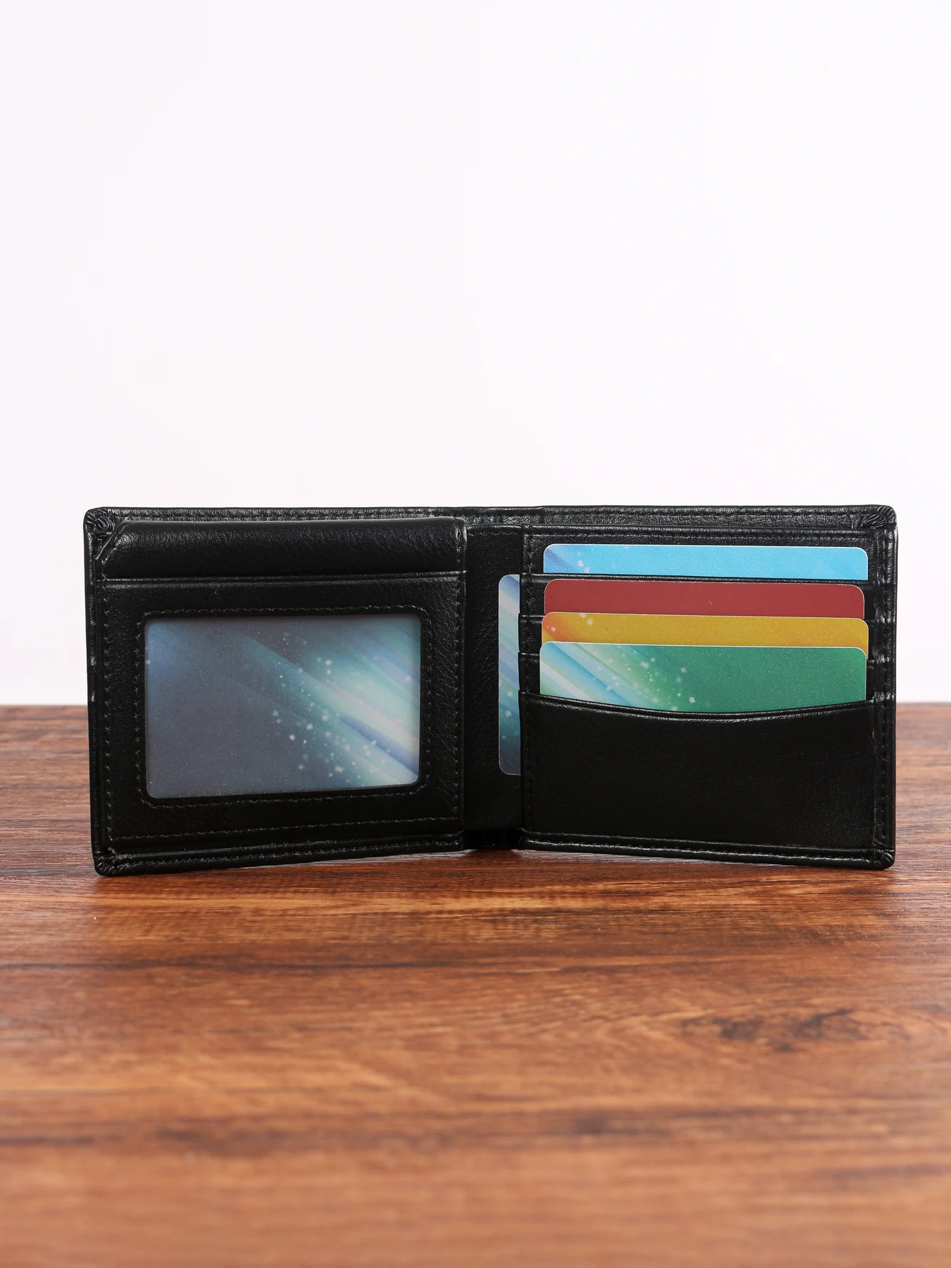 1 Buah Dompet Kecil Pria Klasik Solid Dompet Pendek Portabel Kapasitas Besar Warna Solid Kasual Bisnis Multifungsi Multi-Kartu