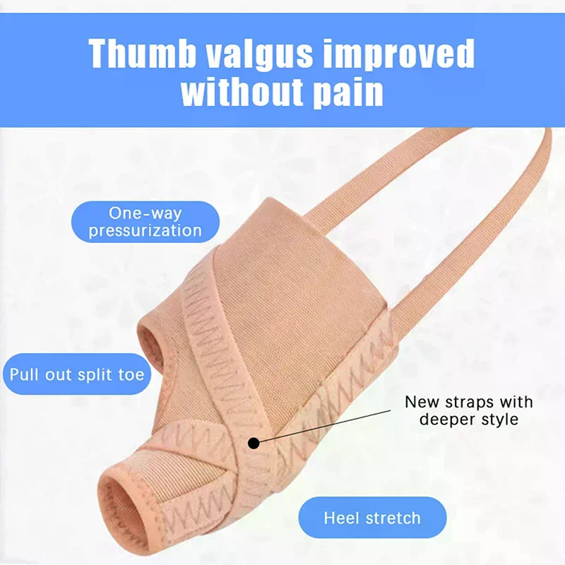 1pair Big Toe Separator Bunion Corrector Hallux Valgus Correction Device Bone Thumb Orthopedic Forefoot Pad Foot Straightener