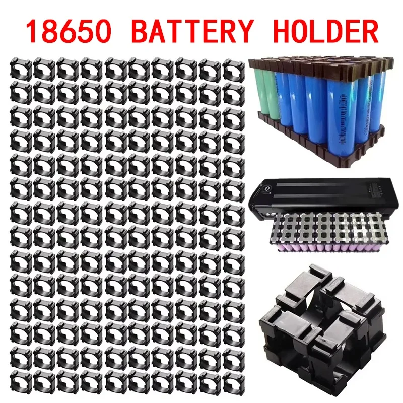 100pcs 18650 Lithium Battery Holder Plastic Battery Pack Bracket Cylindrical Cell Battery Stand Cell Spacer For DIY Fixed Batte