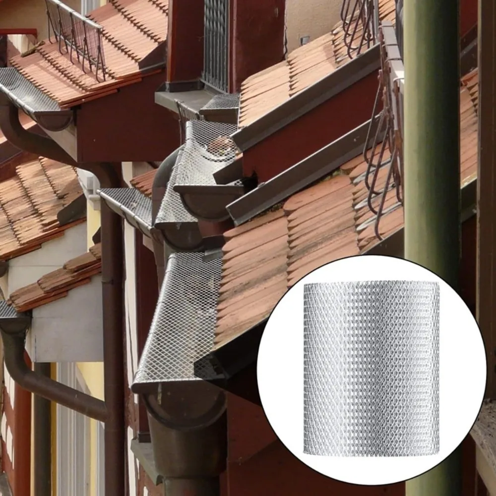 

Grid Gutter Guard Filter Randomly Cut Maintain Smooth Drainage Leaf Mesh Guards Aluminum Prevent Blockages Gutter Mesh