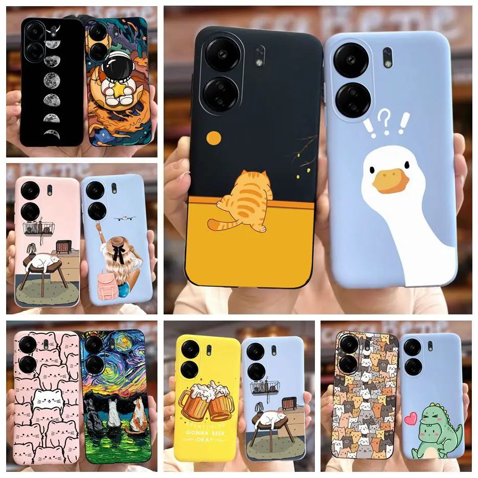 For Xiaomi Redmi 13C Case 2023 Cute Fahsion Painted Cover For Xiaomi Poco C65 PocoC65 Phone Case For Redmi 13C Soft Fundas Coque