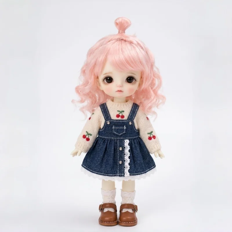 Hot Sale Short Curly Soft Wave BJD Synthetic Mohair Wig For 1/12 1/8 1/6 1/4 1/3  Blythe Doll Hair Wholesale Cheap Accessories