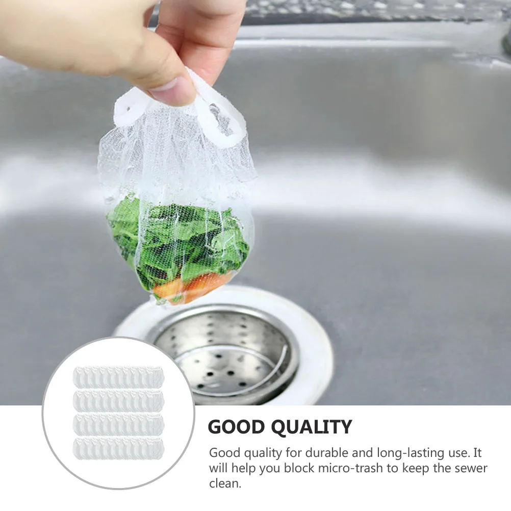 

200Pcs Sink Strainers Disposable Fine Mesh Filter Bags Kitchen Washing Sink Drain Protector Net Disposable Strainers