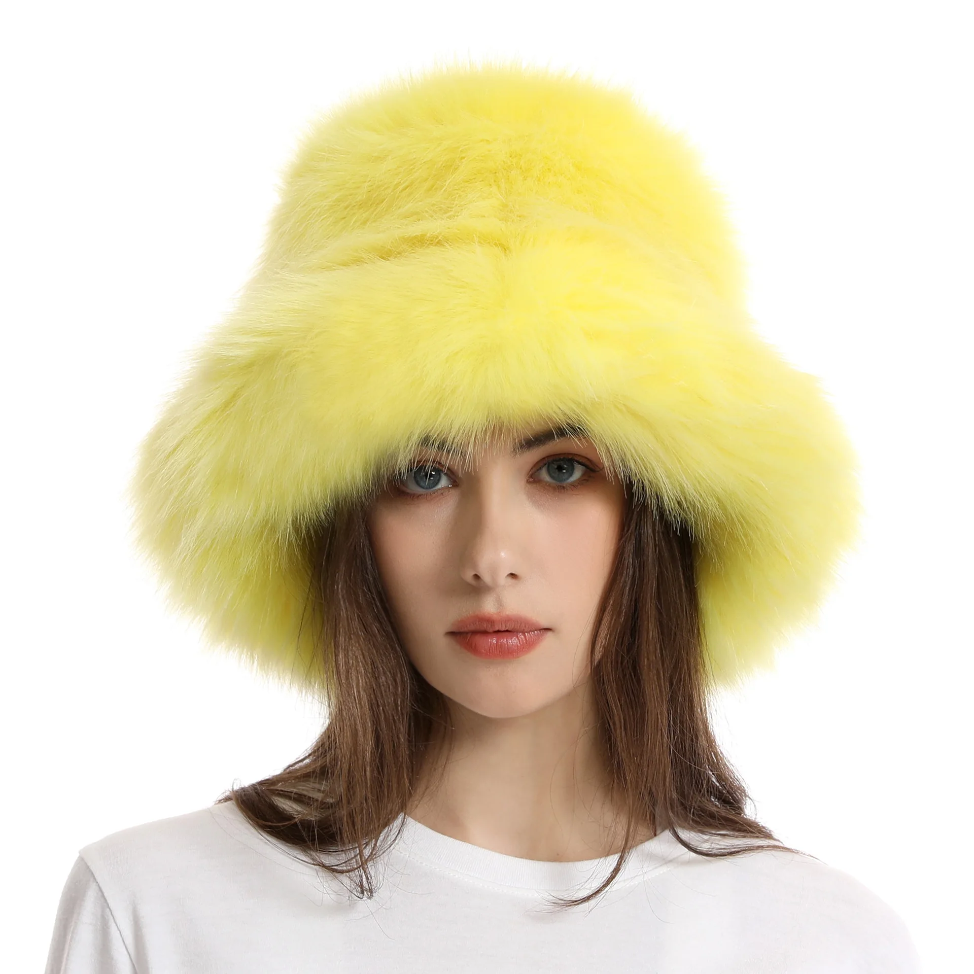 New Fur Hat Women Warm Snow Ski Cap Female Faux Fox Fur Bomber Hat Lady Windproof Winter Hats for Women Russian Warmer Hat