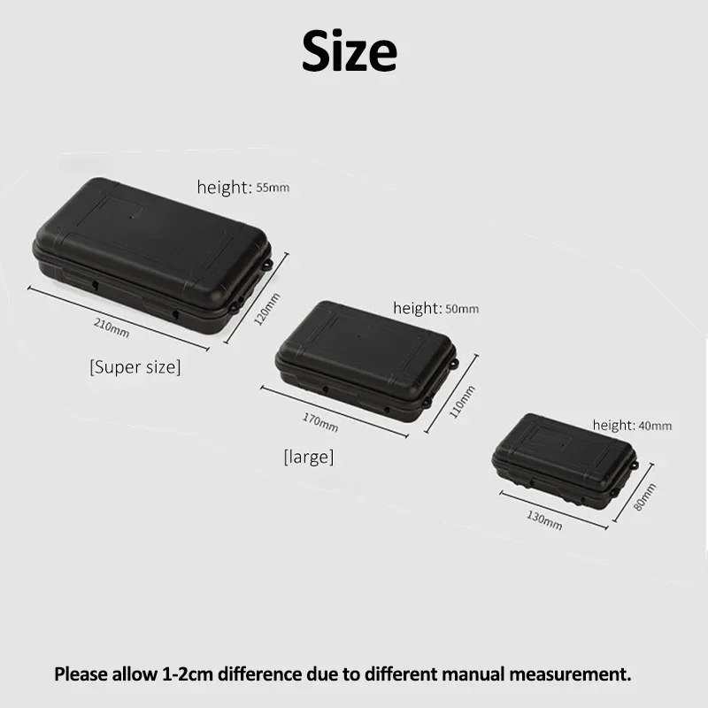 EDC Tool Box Outdoor Camping Survival Kit Shockproof Waterproof Case Sealed Box Outdoor Survival Storage Box Fishing Tackle Bag 6