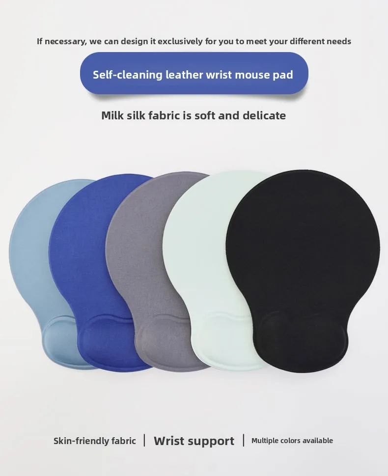 Selbstreinigende Leder-Handgelenkauflage Mauspad Ergonomische Schreibtischunterlage für Büro und Gaming 5 Farben Quadratische und Runde Optionen – Detail 1
