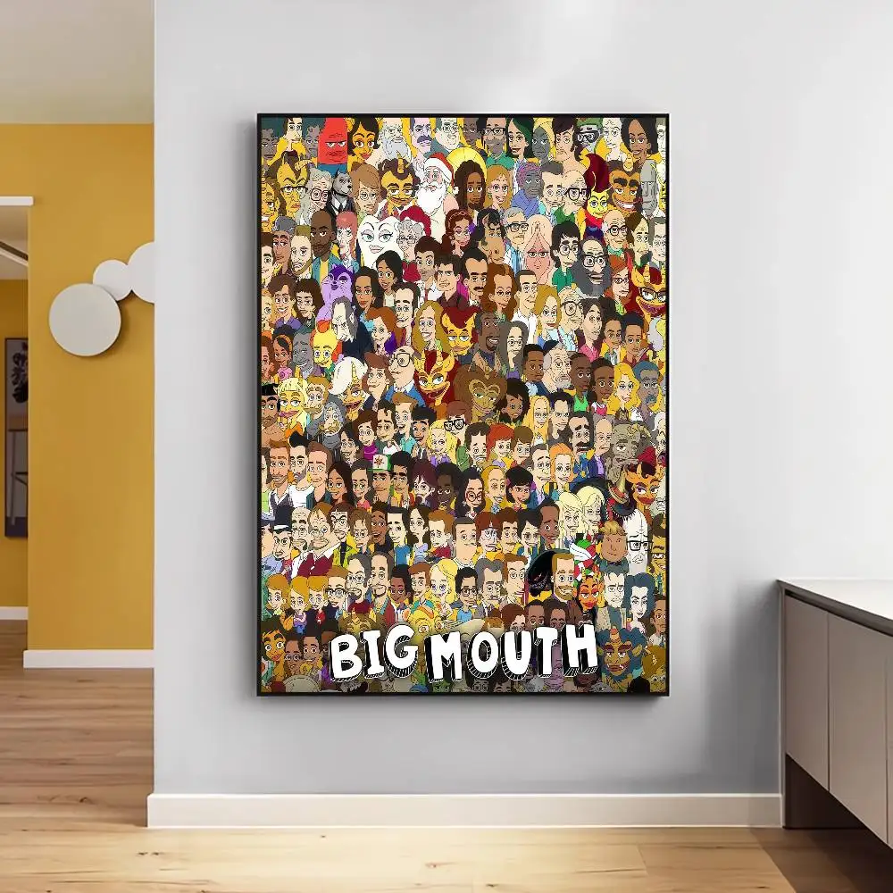 الكرتون كبير الفم التلفزيون خمر الملصقات لزجة خمر غرفة المنزل بار مقهى ديكور Kawaii غرفة ديكور