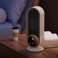 With Touch Remote Control Heater  1200W Portable Space Heater Home Mini Infrared Desk Bathroom 3 Speeds PTC Desktop Heater