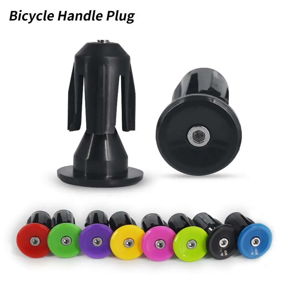 1 Pair Bike Bar Plug Practical Portable Bicycle Handle Plug Thread Locking Bicycle End Cap for Mountain Bike