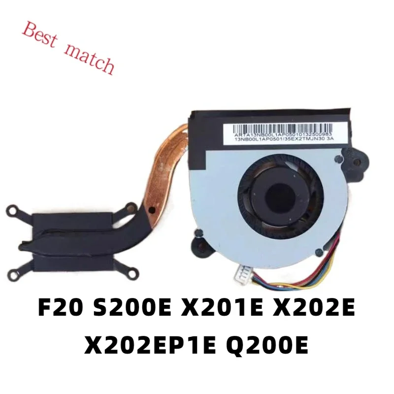 CPU Cooler Heatsink Fan For ASUS VivoBook F20 S200E X201E X202E X202EP1E Q200E