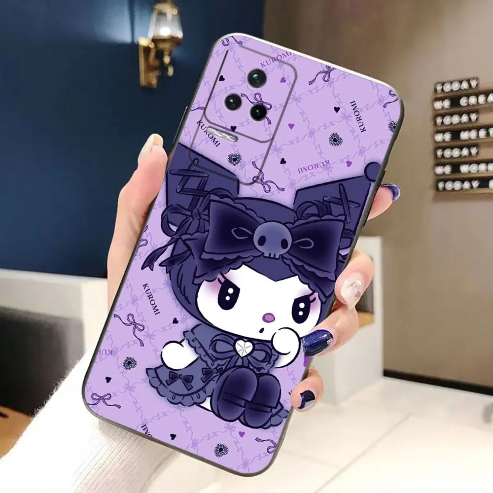 Funda de silicona para teléfono móvil, carcasa bonita de gato Kawaii Kuromi para Redmi K60 K40 Gaming K30 13C 12C 12 10 10C 9T 9C 9A 9 8 7 A1 A2