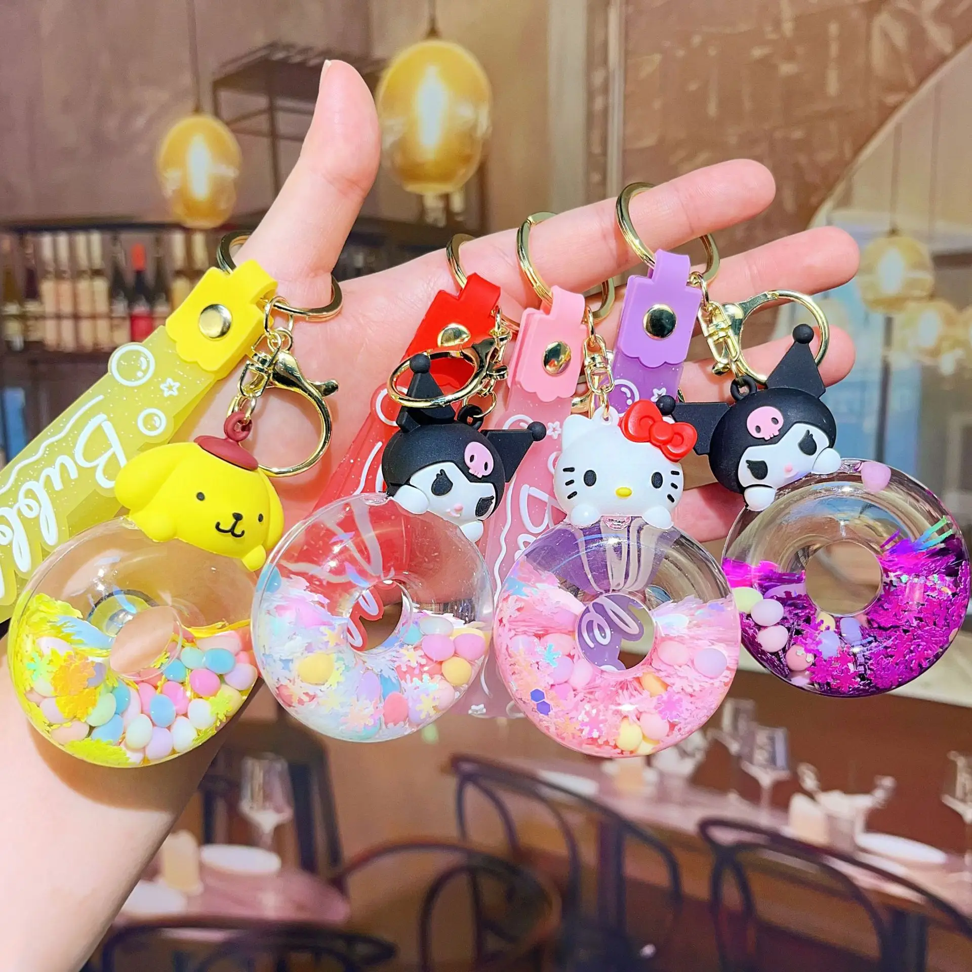

Cartoon Anime Figure Doll Key Chain Cute Fun Keychain Car Key Decoration Bag Accessories Kawaii Girl Heart Birthday Gift