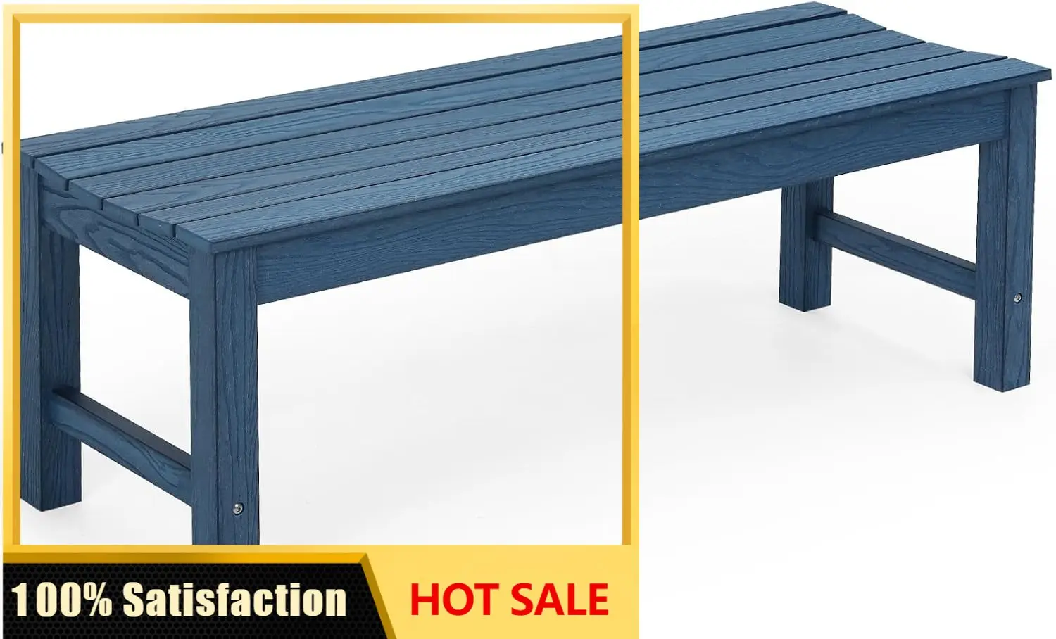 Stoog Outdoor Bench, 2-Person Patio Dining Bench, Waterproof Garden Bench, Never Rot or Fade, for Porch, Garden, Deck, and Entry