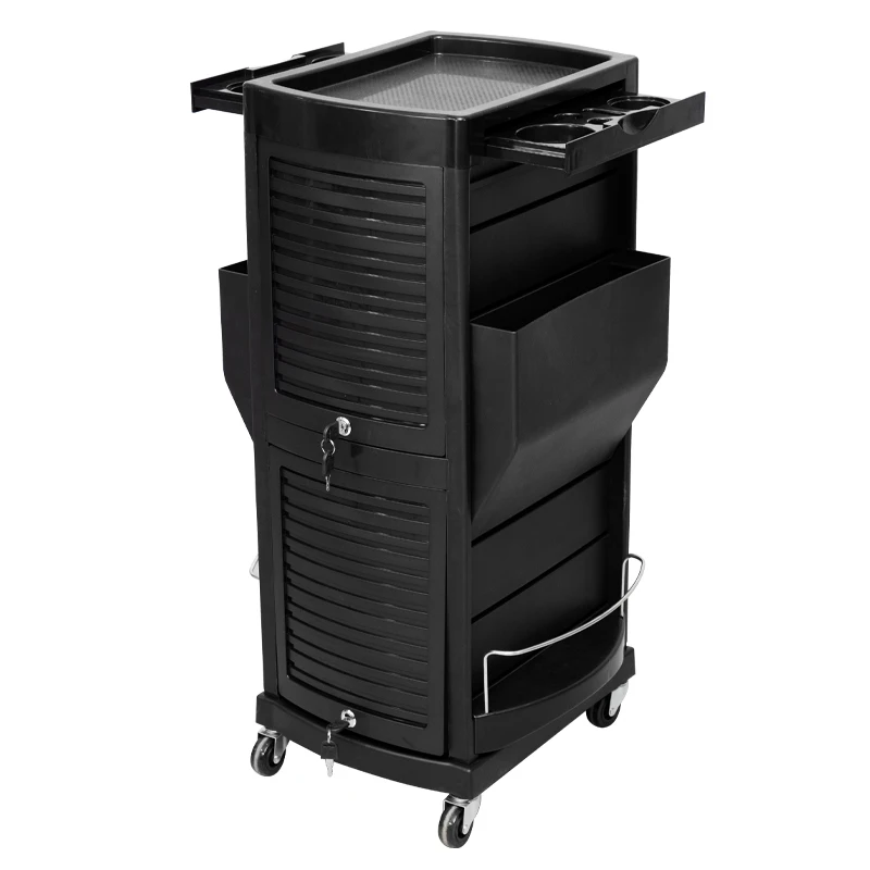Hair Salon Tool Cart Multifunctional Tool Cabinet Beauty Barber Shop Hair Stylist Salon Trolley F-081a