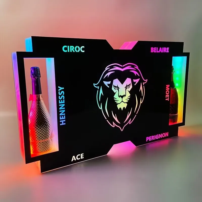 

Customized Rechargeable LED Digital Scrolling Message Billboard Display VIP Bottle Service Marquee Board Neon Sign Light Box