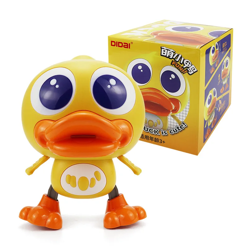 Brinquedo de pato transformador de dança elétrica infantil para bebês-treinamento de levantamento de cabeça, brinquedo interativo de aprendizagem de engatinhar de canto