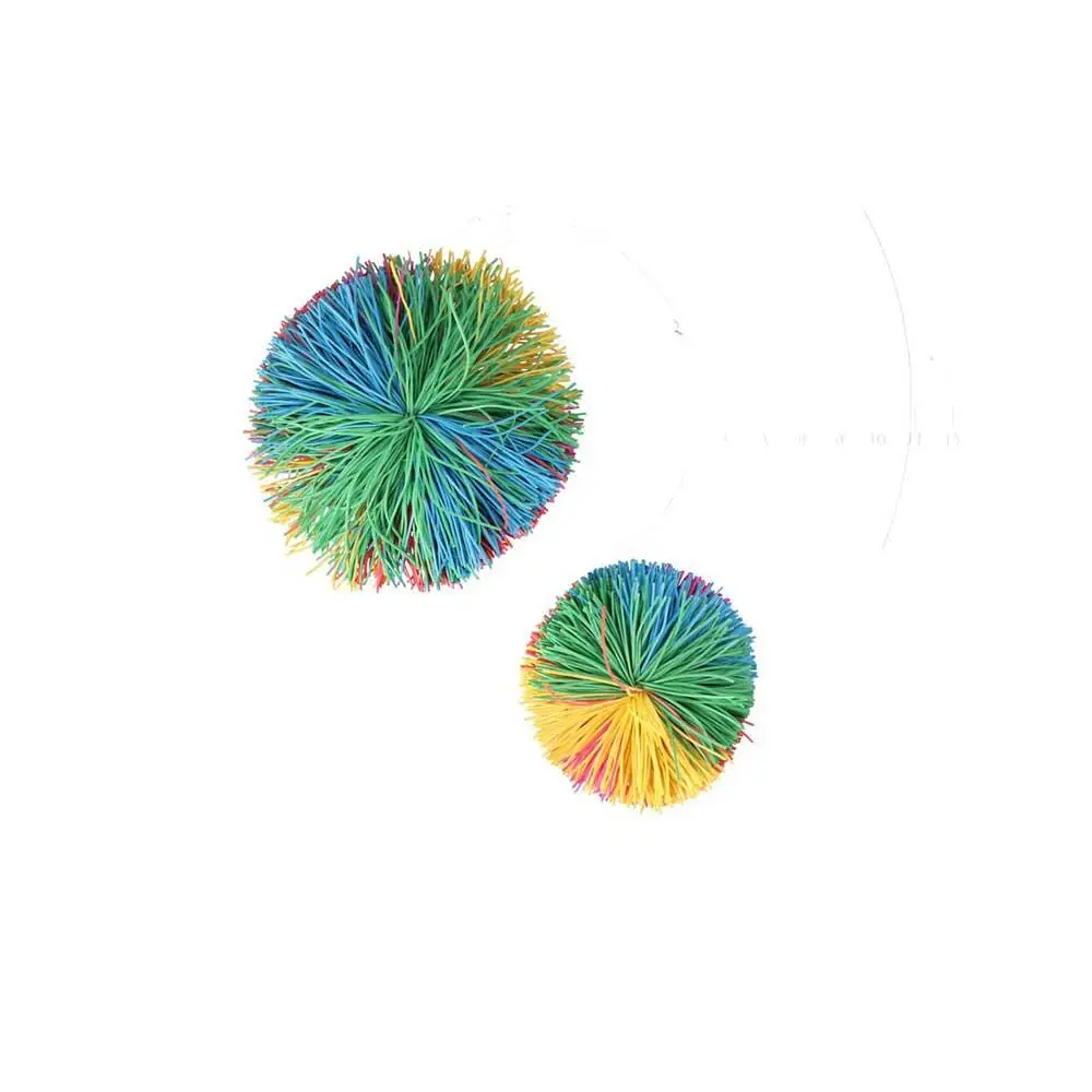 6cm/9cm Colorful Rainbow Ball Baby Stretchy Ball Bouncy Stress Balls Monkey Stringy Balls Rainbow Fidget Sensory Ball