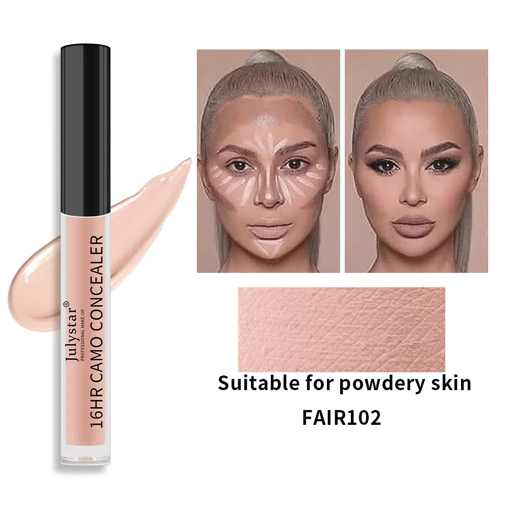 6 farben Flüssigkeit Concealer Abdeckt Feuchtigkeitsspendende Control Öl Foundation Augenringe Sommersprossen Augen Gesicht Concealer Flüssigkeit Make-Up