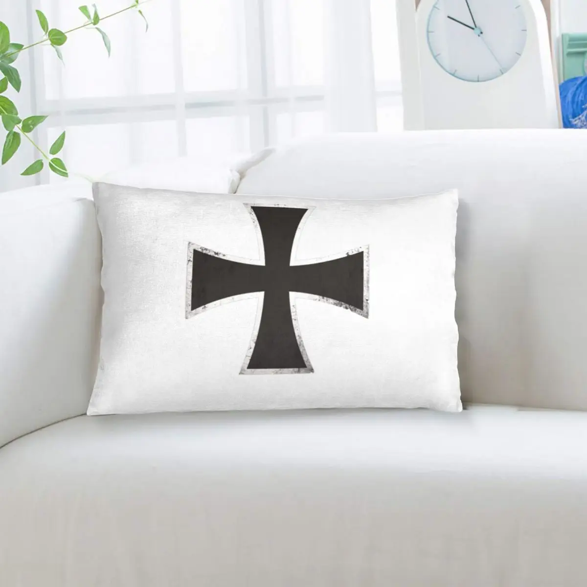 German Iron Cross Rectangle Pillowcase Cushion Cover Decorative Bedroom Bed Home Comfort Throw Pillow