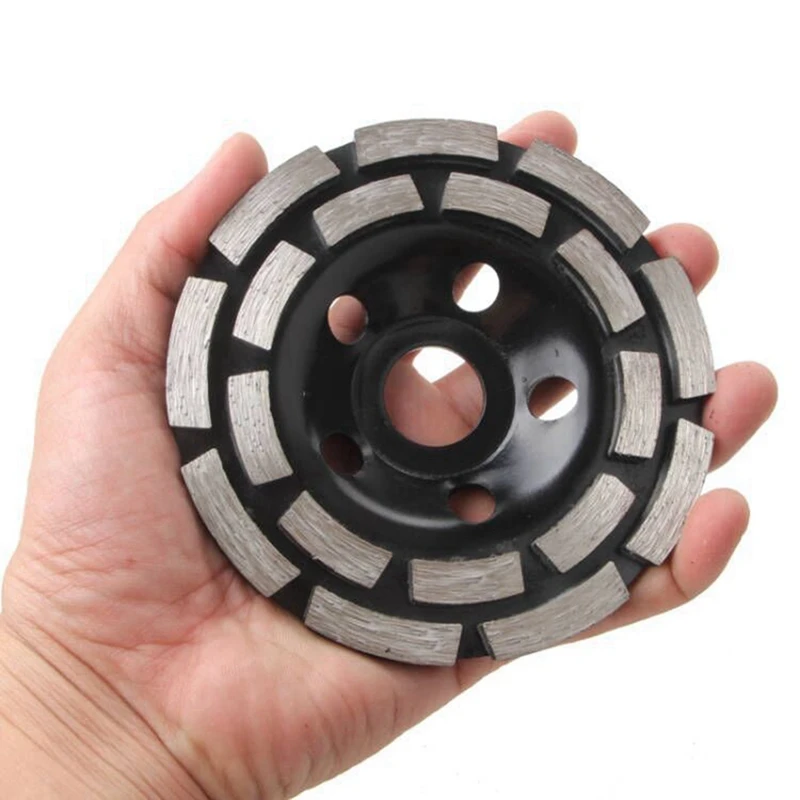 125Mm diamant Double rangée meule ciment pierre béton sol meule diamant meule Durable facile à utiliser