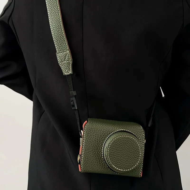 Camera Bag Case for Ricoh GR3X/GR3 Camera Base PU Leather Camera Pouches Suitcase Protective Cover Shoulder Storage Bag Handbag