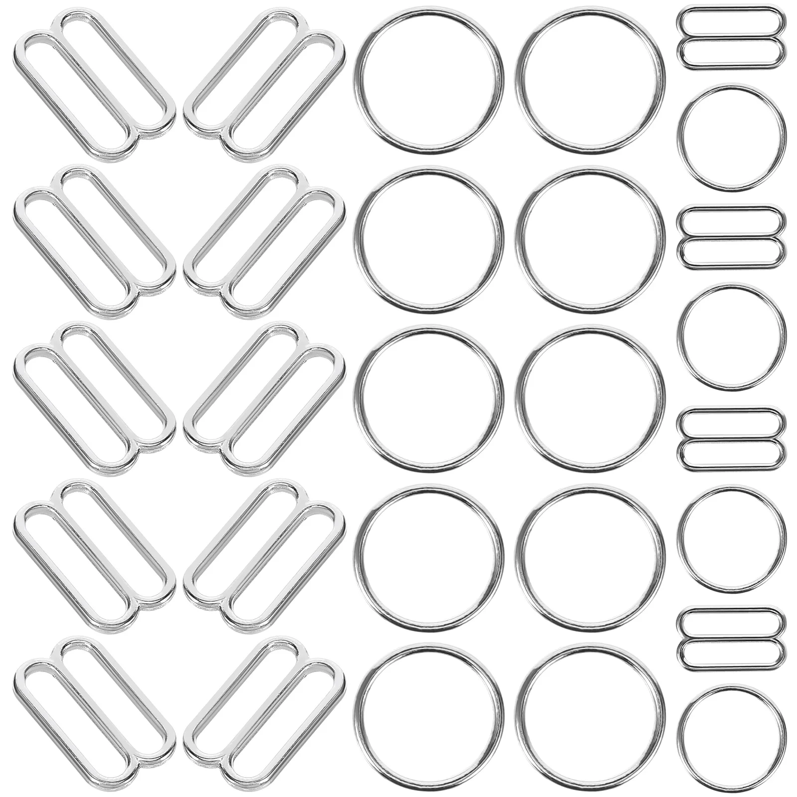 

20 Pairs Swimsuit Women's Brabuckles The Circle Fasteners for Clips Alloy to Hide Straps Buttons Hooks Replacement