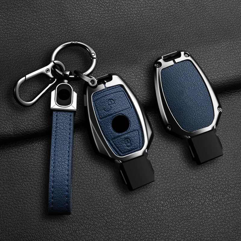 

New Auto Car Key Case Cover Fob For Mercedes Benz A B C E S G Class W204 W205 W212 W213 W176 W177 GLC CLA Zinc Alloy Accessorie