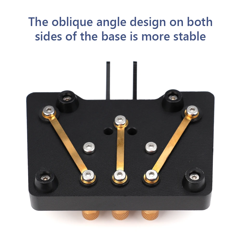 MK-03 3.5mm Base Version Brass CW Morse Key Shortwave Radio Telegraph Automatic CW Key for Amateur Radio w/ Pure Silver Contacts
