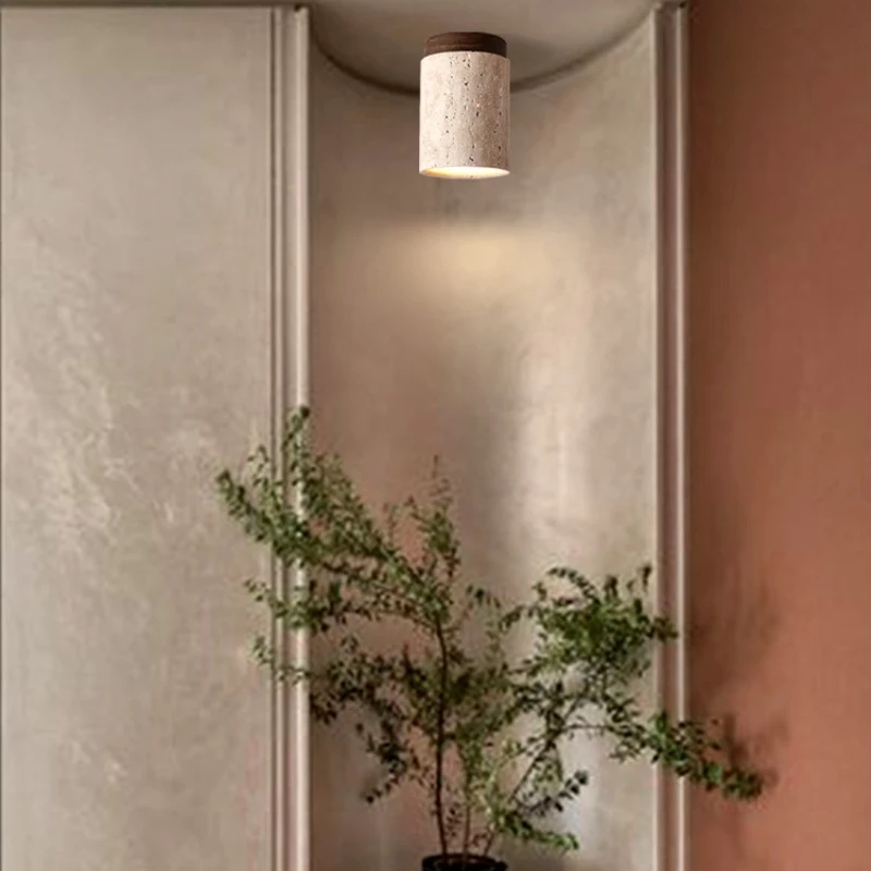 Imagem -02 - Nordic Modern Stone Lâmpada do Teto Quarto Corredor Flush Montado Foyer Luzes do Corredor Luminária Escada Decoração de Iluminação Interior Led