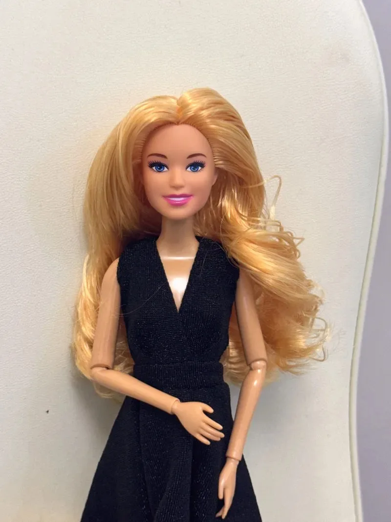 2025 ใหม่แฟชั่น Supermodel BABI ตุ๊กตา 30 ซม.1/6 BJD อารมณ์ชุดราตรีสีดําชุดตุ๊กตาข้อต่อ Movable สาวของขวัญวันเกิด