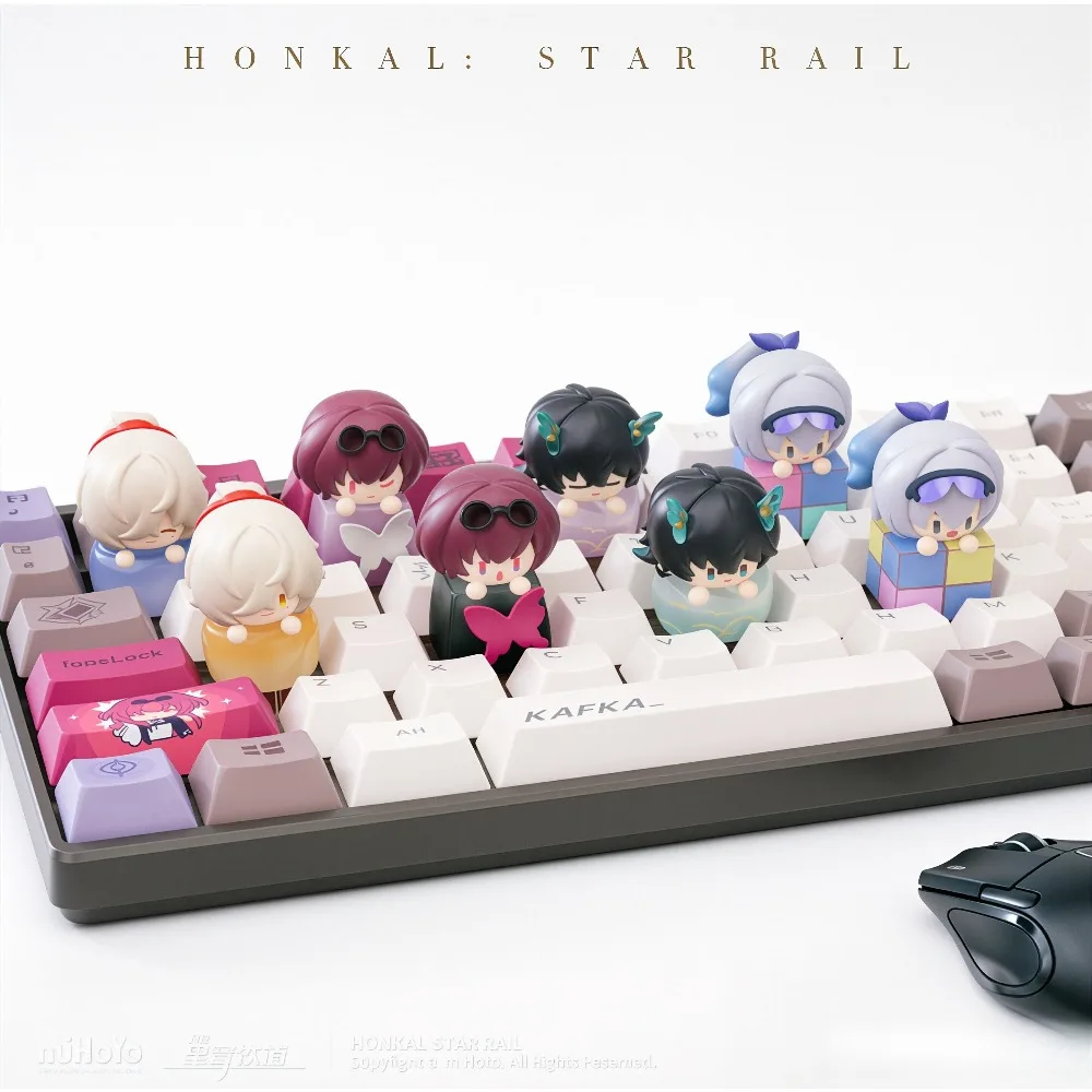 Honkai Star Rail Fingertip Keycap MiHoYo Blind Box Dan Heng Imbibitor Lunae Kafka Silver Wolf Sammlerstück Schreibtischdekoration Spielzeug Geschenk