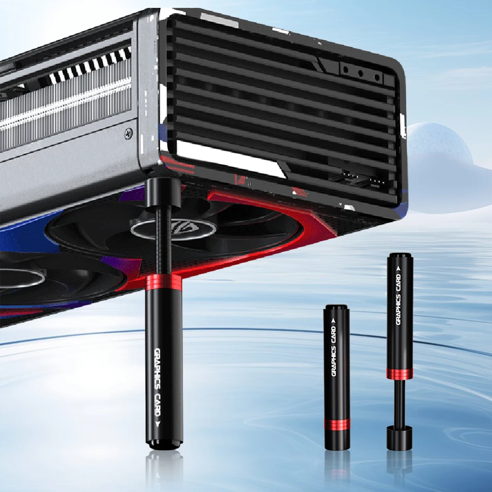 Кронштейн для поддержки видеокарты Подъемный держатель провисания видеокарты Регулируемый телескопический поворотный винт Держатель графического процессора