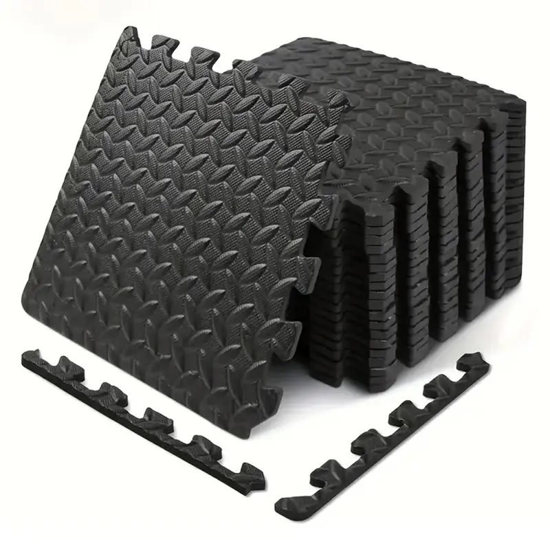 

Напольные коврики для домашнего спортзала ABHS-16 PCS, черные, съемные, из пенополиуретана, напольное покрытие из EVA для тренировок, соединяющиеся вставки из пенополиуретана.