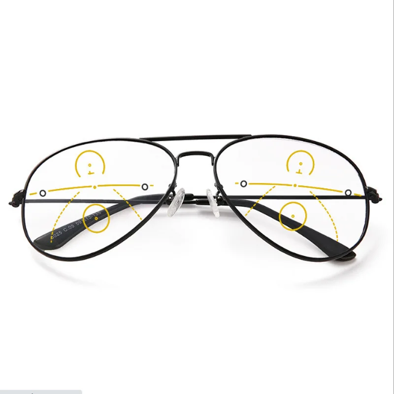 Sports Intelligent Photochromic Progressive Multifocal Reading Glasses Men Luxury Finished Near Far Sight Sunglasses 1.0-4.0 image 6