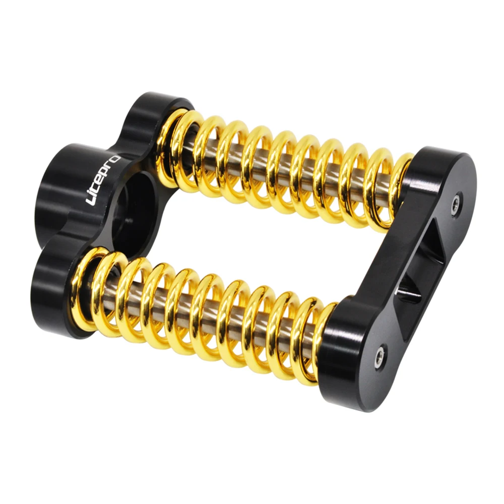 Litepro Bike Front Shock Absorbers Electroplating Double Layer Titanium Shaft Alloy Spring Suspension For birdy Bicycle