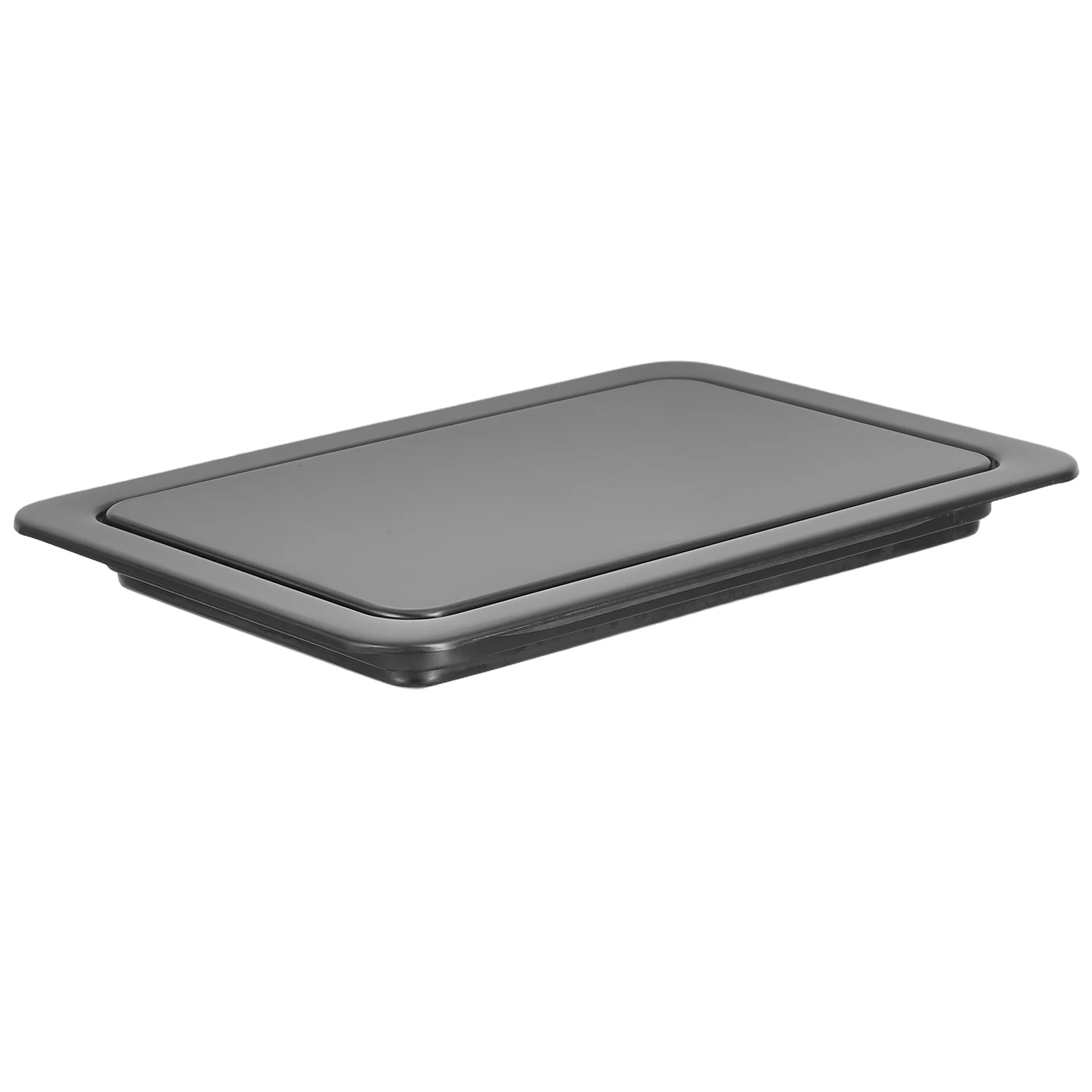 

Stainless Steel Embedded Trash Can Swing Waste Bin Cover Concealed Flush Mounted Countertop Sink Odor Isolation Bathroom Kitchen