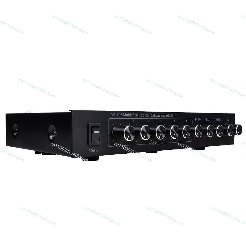 

Microphone Hub 6-way Wired Microphone Conference System Expander Mixer