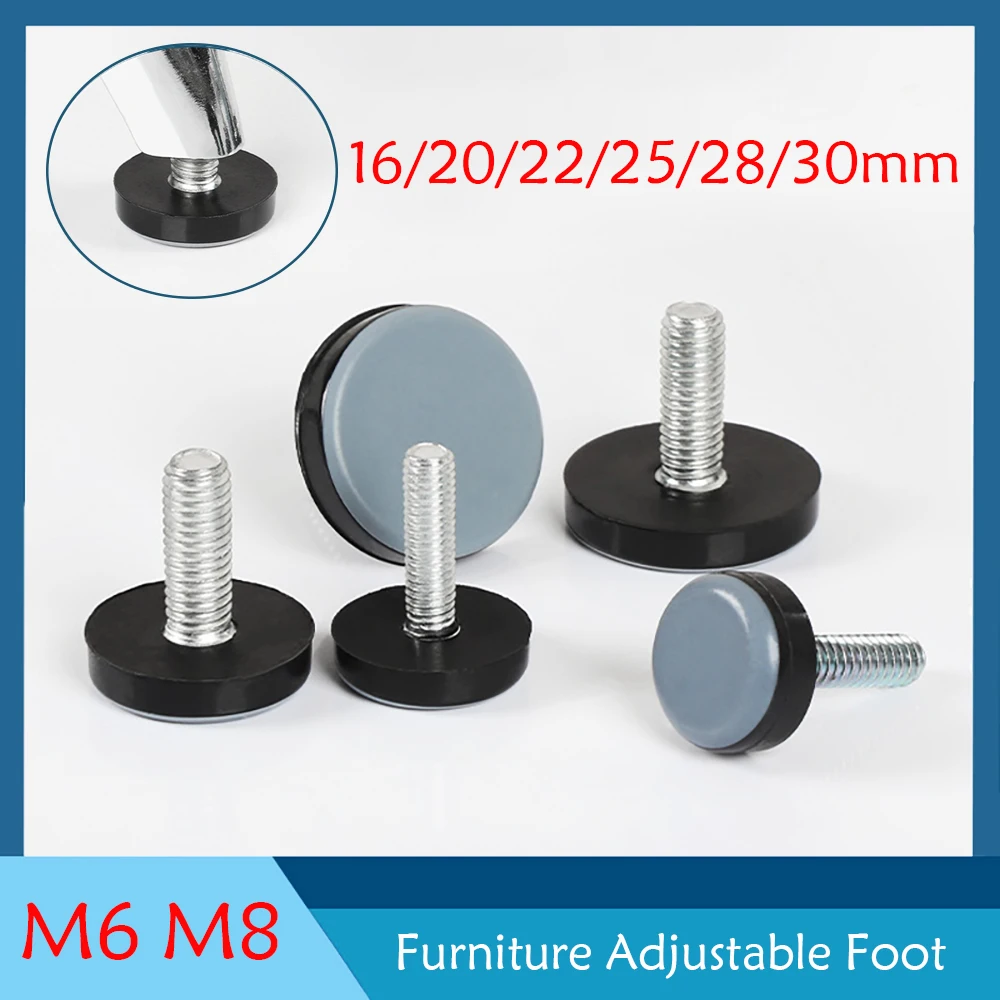 1-100Pcs 16/20/22/25/28/30mm Furniture Adjustable Foot Help Sliding Mat Table And Chair Easy To Move Adjusting Floor Protection
