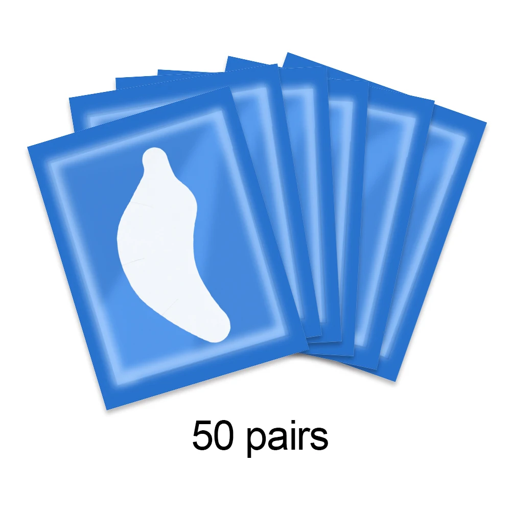 50 Paar Wimpernverlängerungs-Patches, Hydrogel-Patches, Gel-Pad, Make-up, Wimpernlift-Werkzeuge, unter den Augenklappen, Pads für Wimpernverlängerung