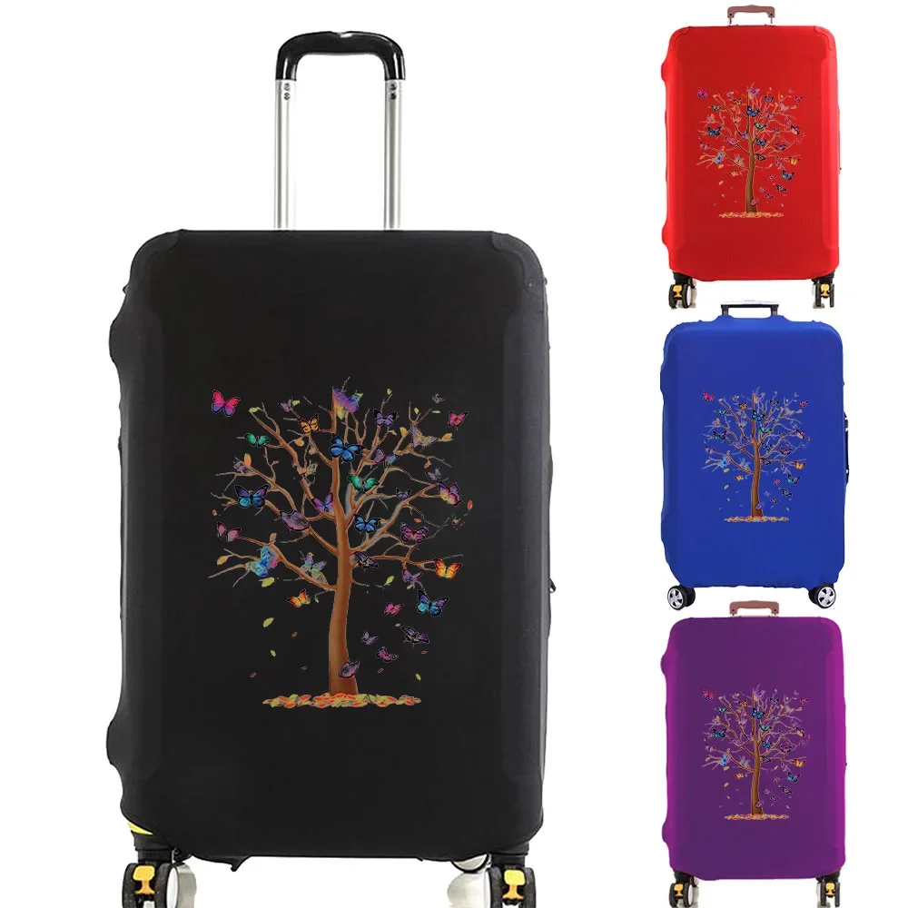 Luggage Cover Suitcase Protector Tree Butterfly Thicken Elasticity Anti-Scratch Dust Cover for 18-32 Inch Trolley Protective Set