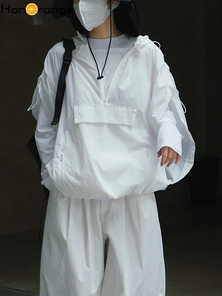 

Женский жилет HanOrange 2026 весна-лето с капюшоном, свободный крой, повседневный, для активного отдыха, легкий, без рукавов