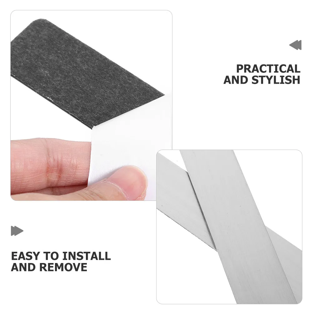 4 peças de tira de fixação para quadro de avisos com adesivo, tira de ferro para quadro de avisos, para escritório, casa, sala de aula, tira de fixação de parede para memorandos