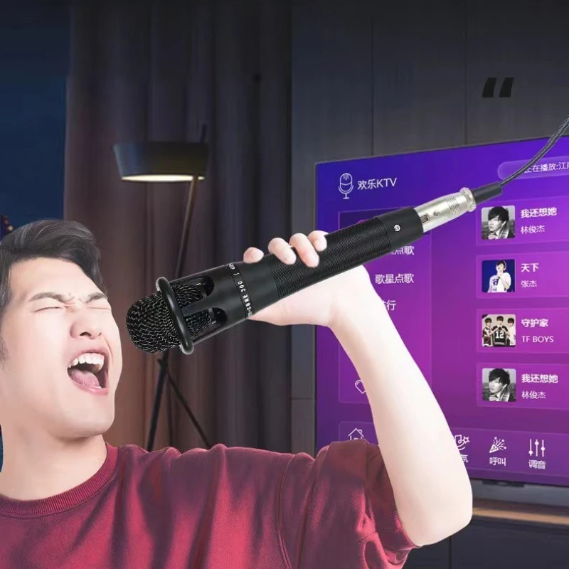 1セット E300 ハンドヘルドコンデンサーマイク ショートマイク 歌 ライブ配信機器 マイク ライブ配信 カラオケ ショートマイク