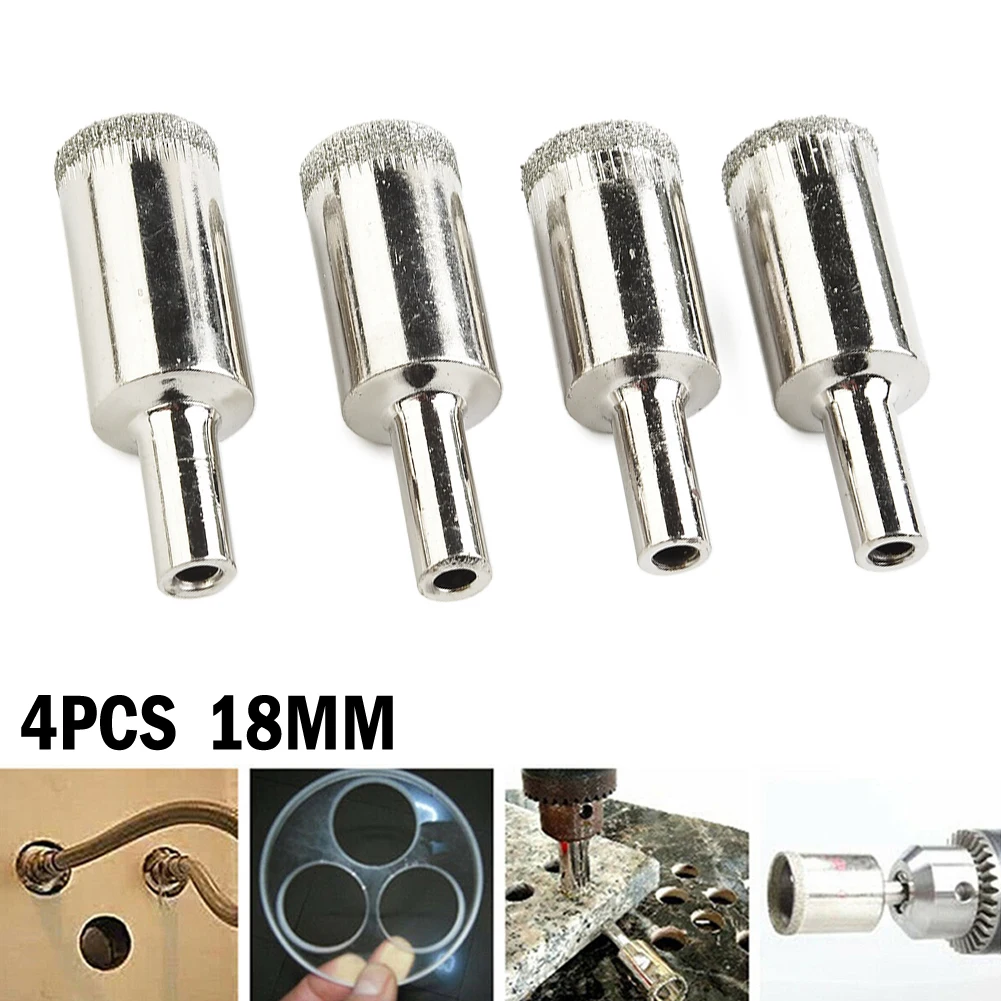 

4 шт., сверло из углеродистой стали, открывалка для отверстий для ручной электрической дрели, сверление отверстий на стекле, мрамор, керамике, электроинструмент