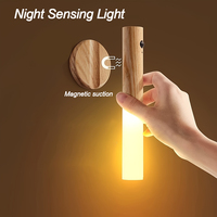 LED Induction Night Light Intelligent Rechargeable Magnetic Corridor Cabinet Wall Lamp Household Toilet Wall Bedroom Night Lamp