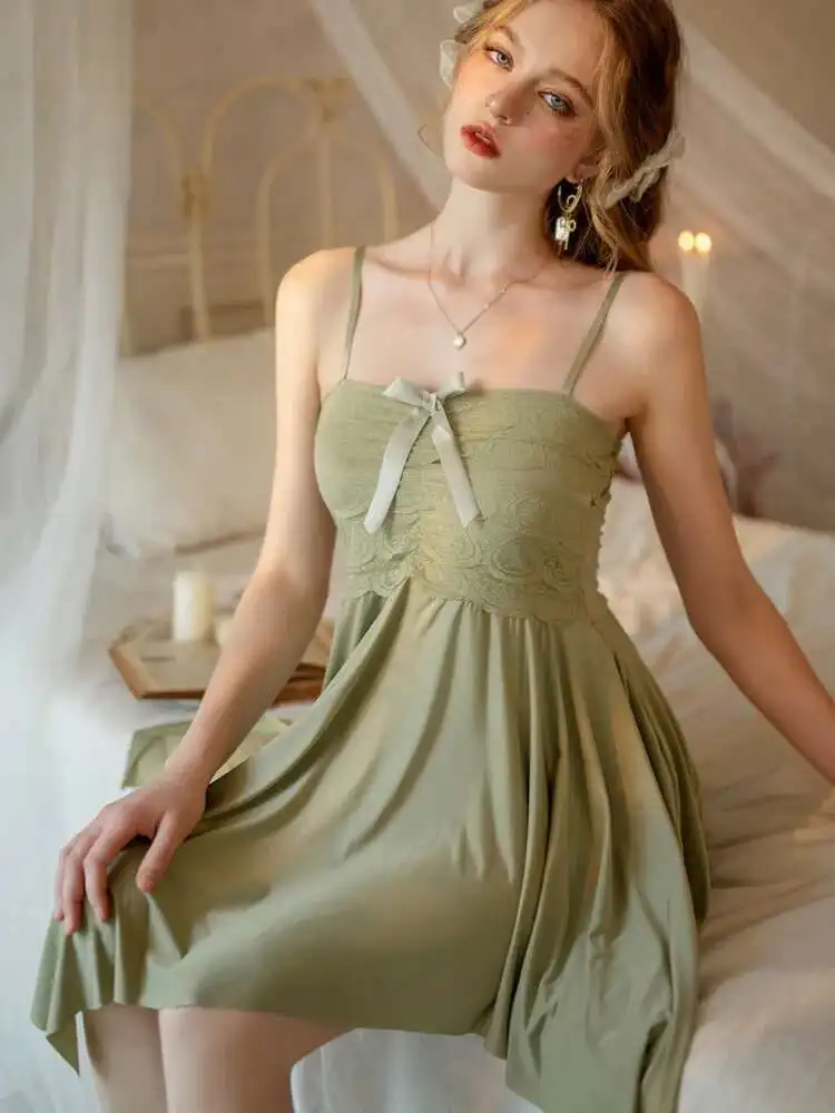 Spitze Mesh Casual Pure Desire Stil Kleid Für Frau Backless Tiefem V Hosenträger Ärmelloses Kleid Schöne Charmante Elegante X12Z