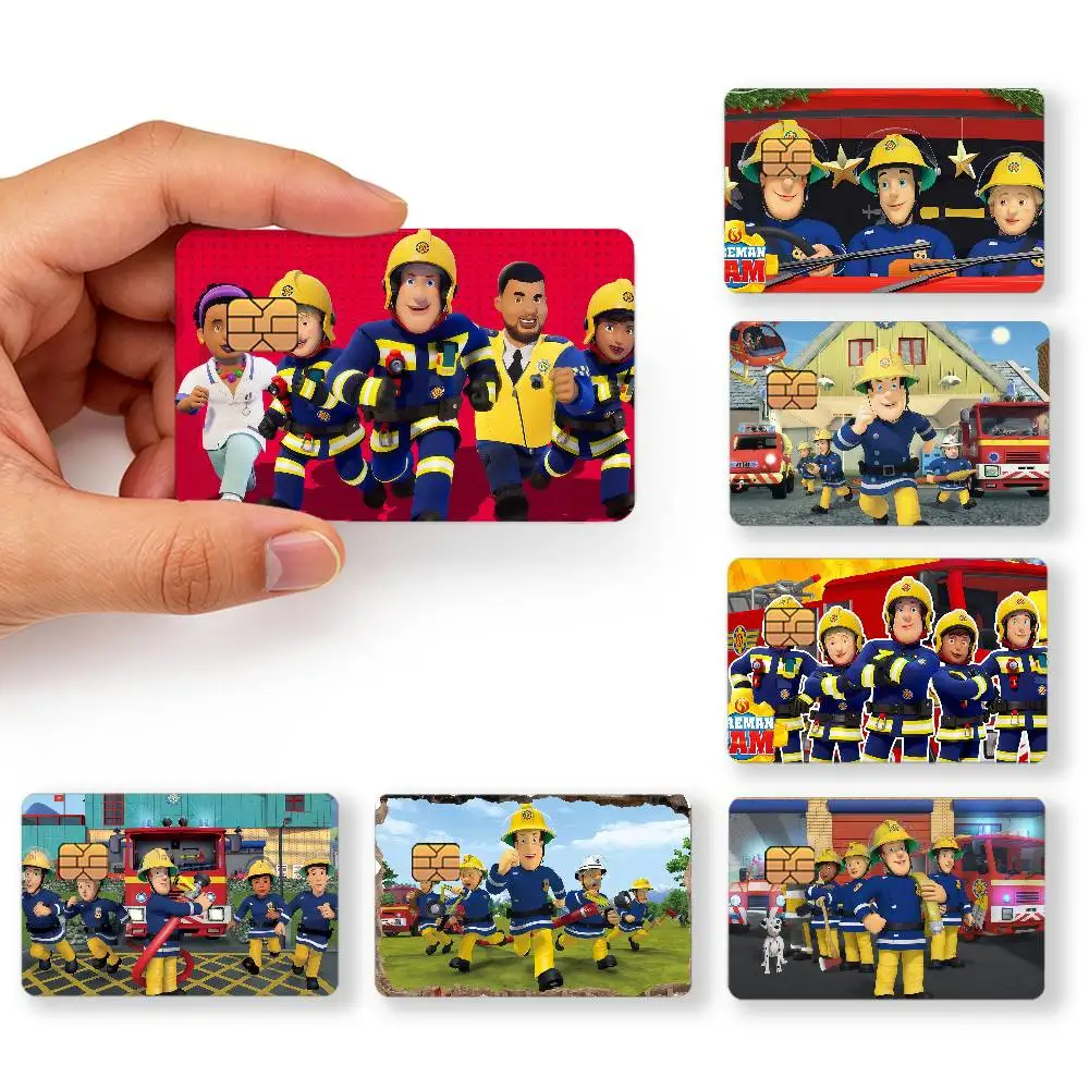 cartoon kid funny cool F-Firemans Sams Hot Sale Decor Exquisite Card Sticker for Debit Credit Bank Cards Skin Cover Gift Student
