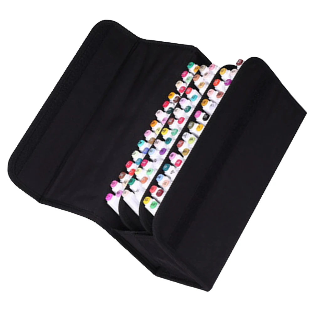

80SlotMarkerStorageBagDurableElasticStrapsPortableCaseBlackPouchPenHolderArtCraftOfficeMakeupSuppliesStudentTools